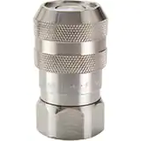 派克FS 系列快換陰接頭 - 使用化學兼容性強的316不銹鋼材料，無溢流型，承壓可達2000 psi